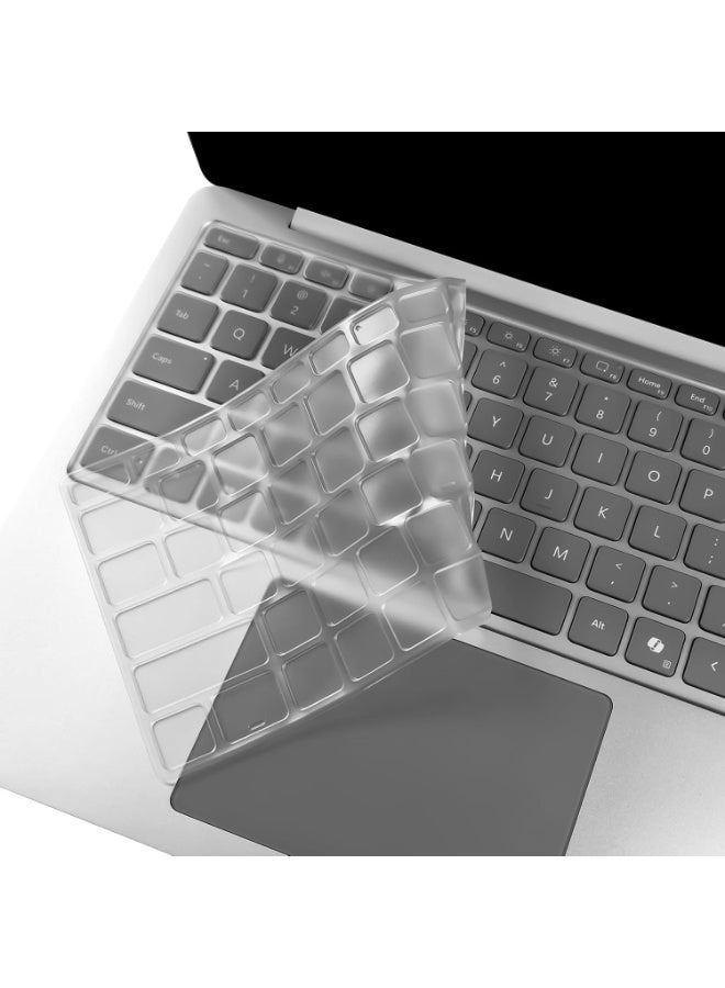 Ultra Thin Transparency Keyboard Cover Protector Skin for 13-Inch 2025 Release Microsoft Surface Laptop Copilot+ PC Snapdragon X Plus, and 12" 2025+ Surface Pro 2-in-1 Laptop/Tablet,US Keyboard - Image 1